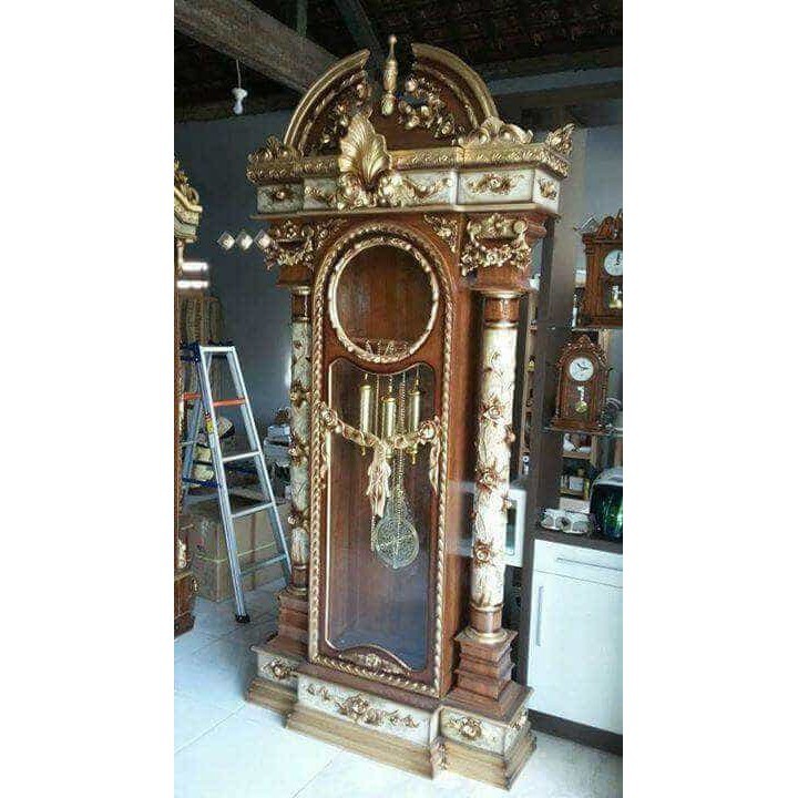 lemari jam hias jati-Jepara