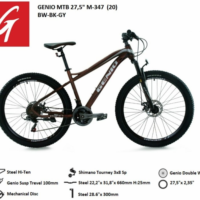 Sepeda Gunung Genio M 347 27,5Inch 3x8sp
