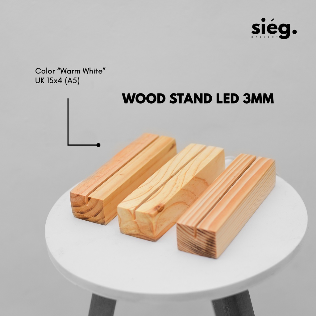 Stand LED A5/ Stand Acrylic A5/ Wood Stand/ Tatakan/ Dudukan Acrylic
