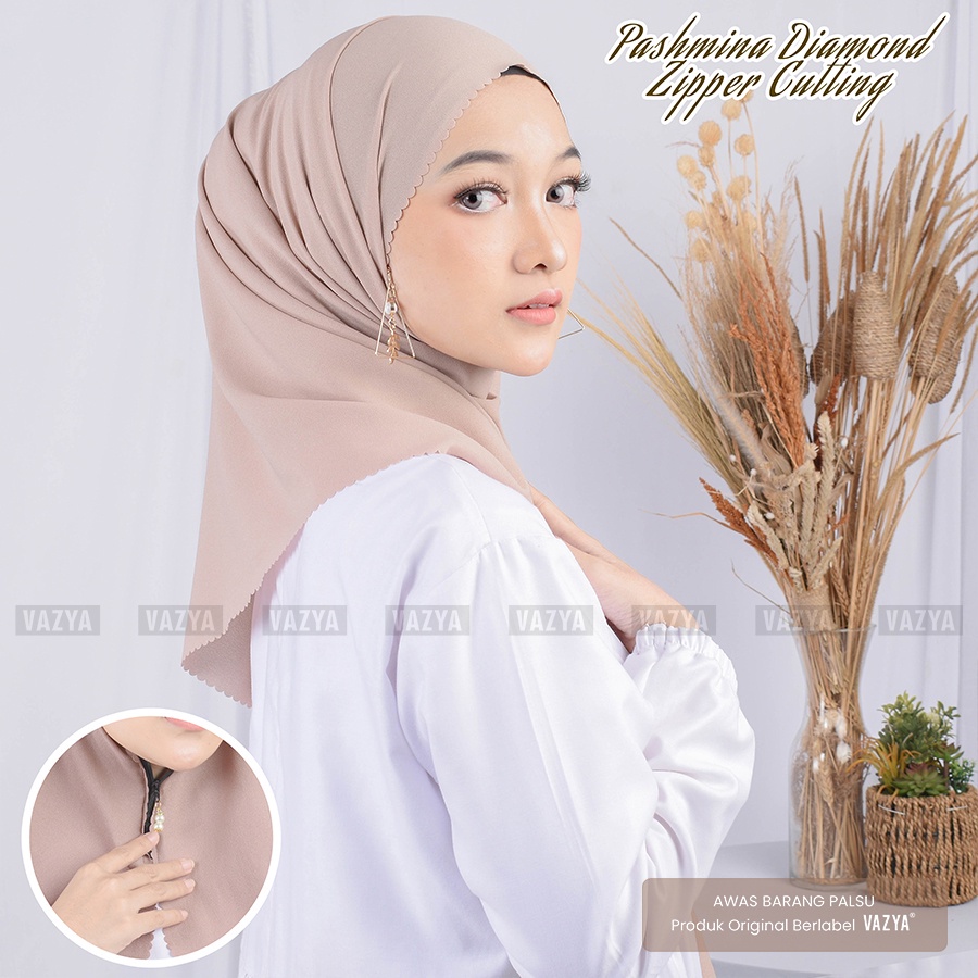 Pashmina Diamond Zipper Cutting