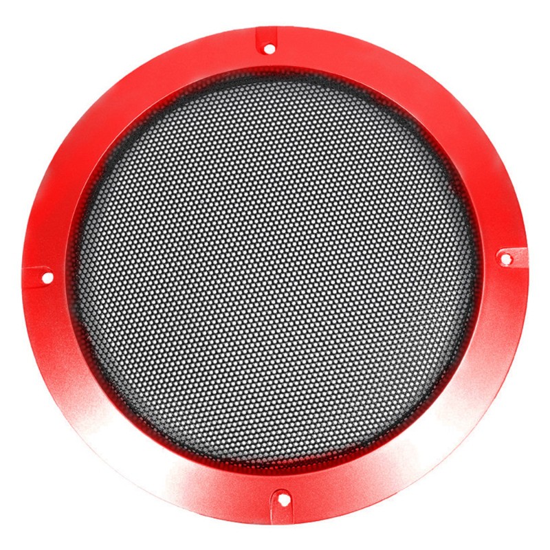 Vivi 2pcs Ring Speaker 3 &quot; Bahan Abs Warna Merah Dengan Grille Pelindung Hitam