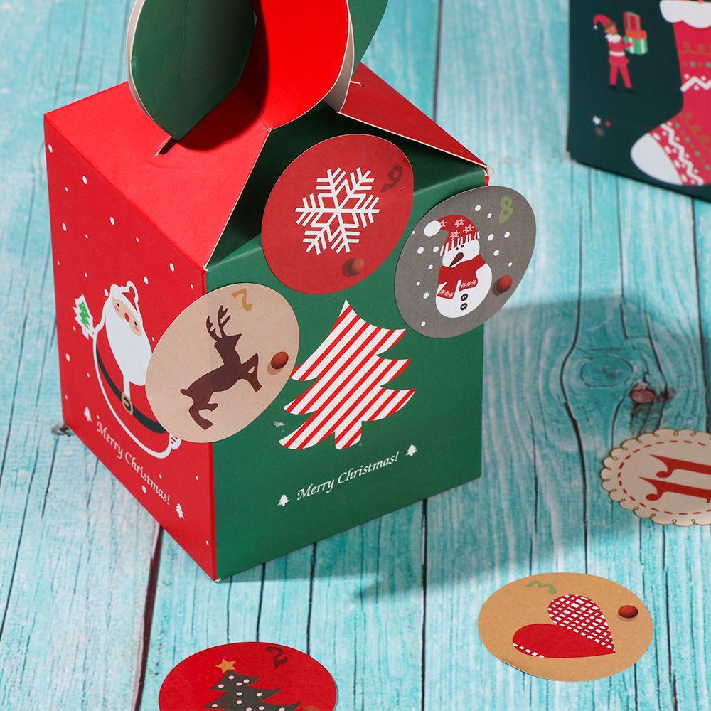 Solighter Christmas Paper Sticker Cookie Ornaments Candy Sealing Number Stiker