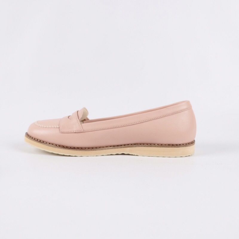 [SIAP KIRIM] BRShoes22 Pink Sepatu Kerja Casual Slip On Wanita