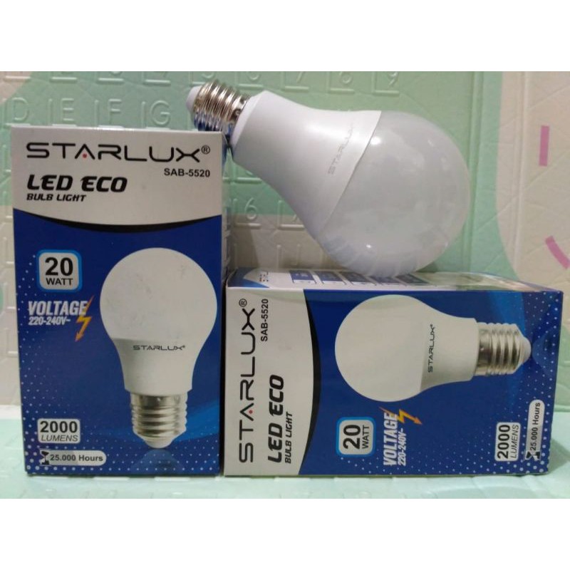 LAMPU LED 20 WATT ECO STARLUX GARANSI 1 TAHUN, SNI