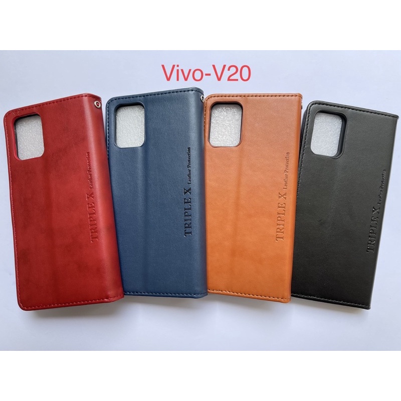 Leather Wallet Flip New Vivo V20