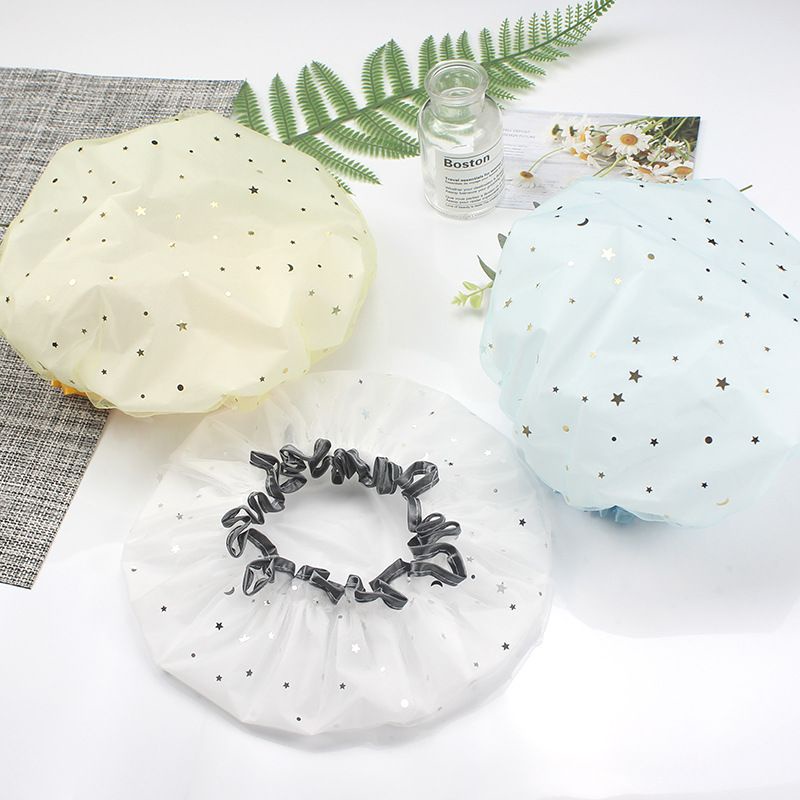 (BOW) Shower Cap Tebal Anti Air Bahan Polyster Topi Mandi 2AS45