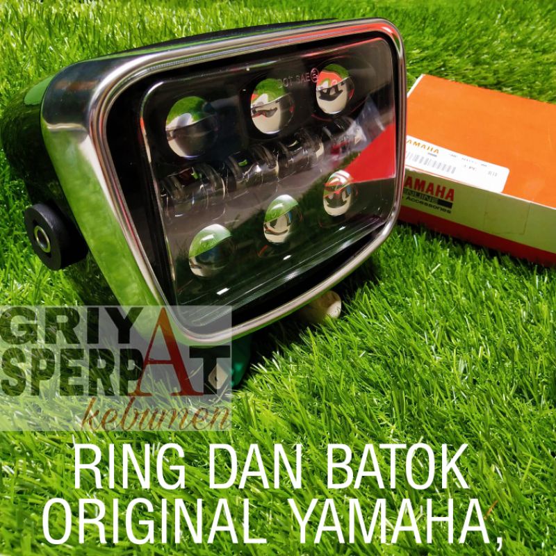 LAMPU DEPAN RX KING OVAL LED 10 MATA BATOK DAN RING ORIGINAL