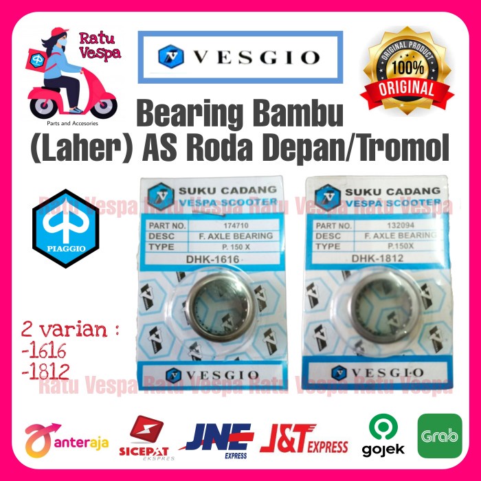 Bearing Bambu Laher AS roda depan/Tromol Vespa 1616 dan 1812 VESGIO - 1812