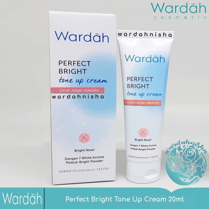 Wardah Perfect Bright Tone Up Cream 20ml 100 Original Bpom Shopee Indonesia