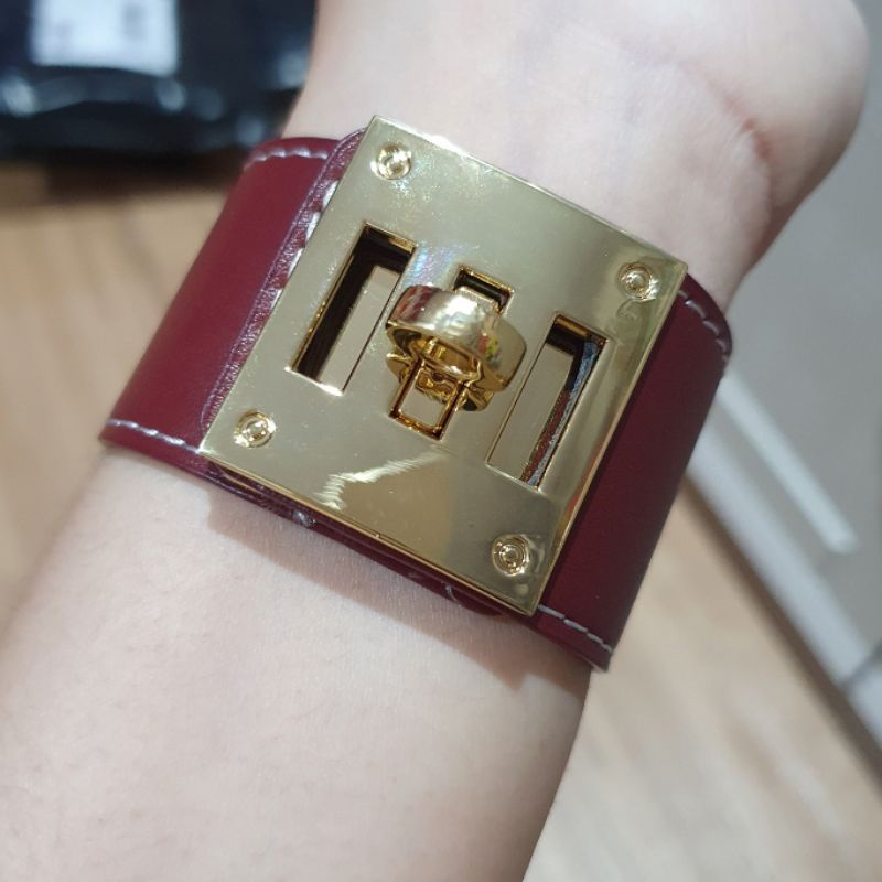 Gelang Kulit Kelly Dog Gelang Viral Kulit H Premium Quality Anti karat 928