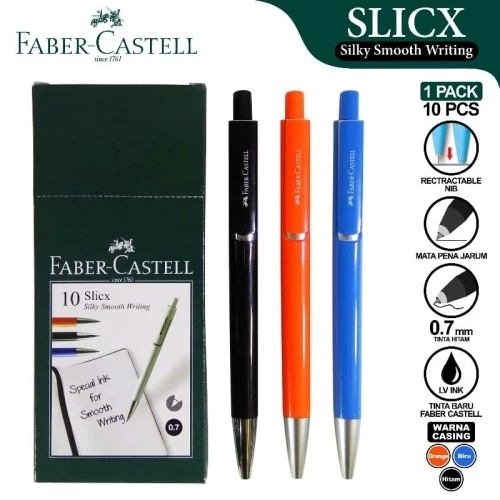 

Pulpen Faber Castell Slicx 4 Barrel Tinta Warna HItam Tip 0.7 mm Pena Cetek Pulpen Cetek Faber Satuan - SHSNP
