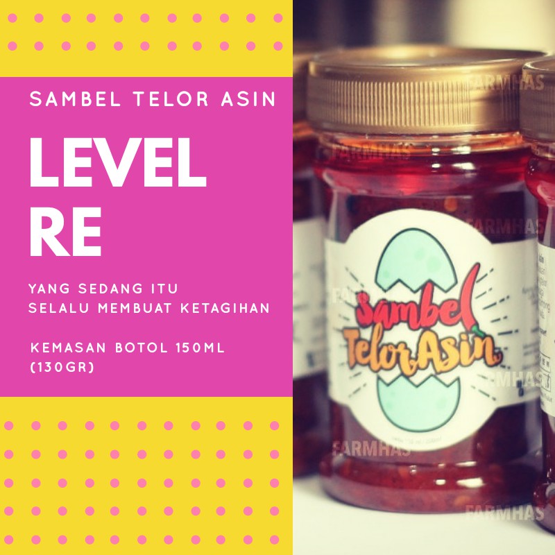 

Sambel Telor Asin 150ml/130gr LEVEL RE