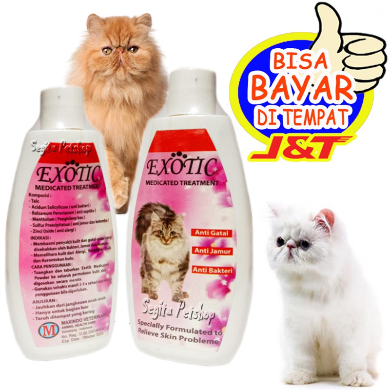 BEDAK KUCING ANTI JAMUR GATAL BAKTERI MEDICATED EXOTIC