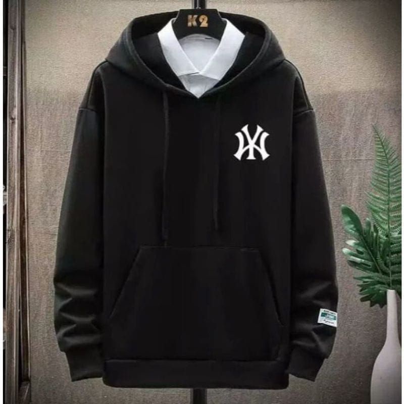 sweater Hoodie  NY wanita dan pria Unisex  bahan Fleece Tebal kaos Distro keren