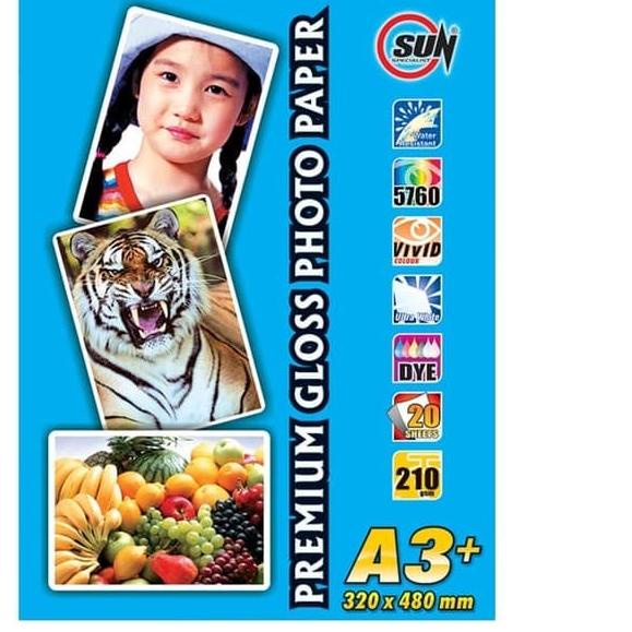 

➸ PREMIUM GLOSS PHOTO GLOSSY PAPER 210 GSM A3+ ☝