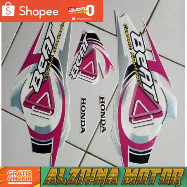 sticker stripping body Beat karbu putih 2009