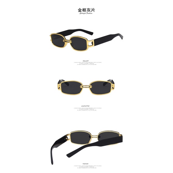 Kacamata Hitam Korean Ulzzang Gaya Wanita Rectangle Shades Retro KACA MATA Sunglasses