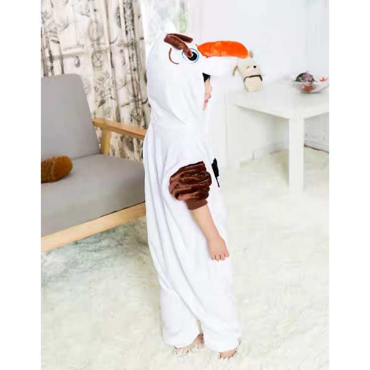 KOSTUM ONESIE OLAF FROZEN ANAK PIYAMA BAJU TIDUR KIGURUMI