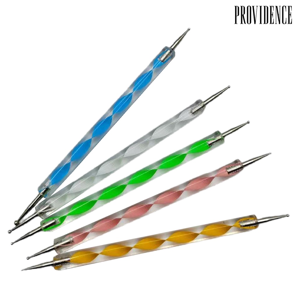 Providence 5pcs / Set Pen Nail Art Dua Sisi Universal Bahan Abs Mudah Digunakan