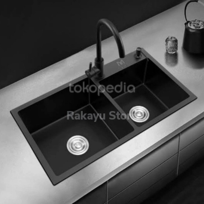 Wastafel - Kitchen Sink Onan Inobe 8245 Hitam/ Bak Cuci Piring Merk Bolzano