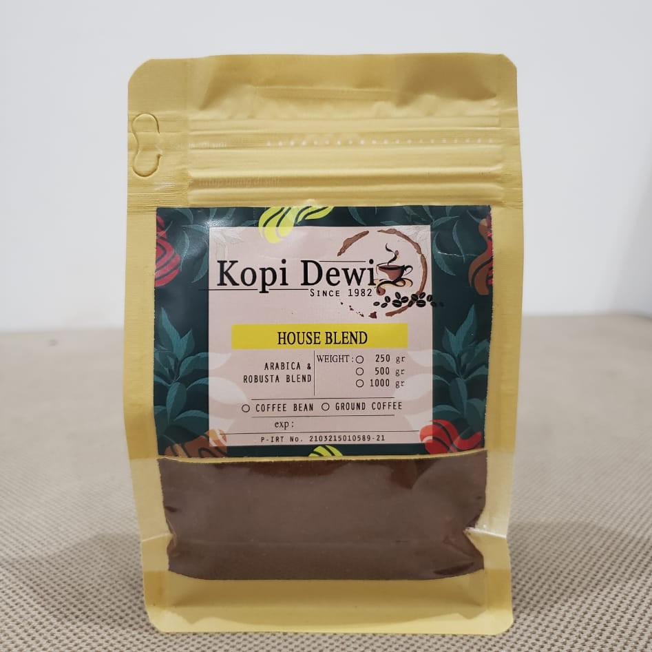 

Kopi House Blend 100 gr kopi dewi - Kopi Biji / Bubuk Mix Arabica & Robusta