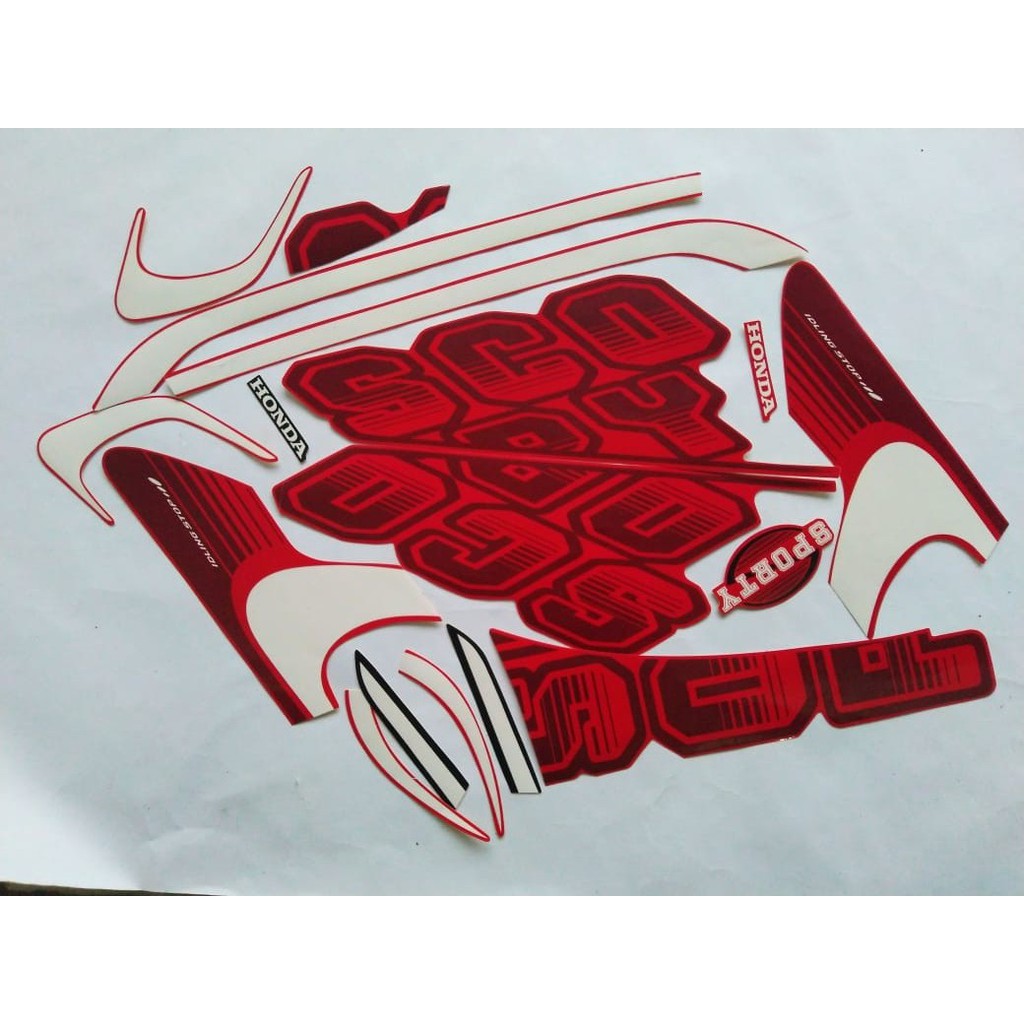 stiker striping honda scoopy 2017 merah
