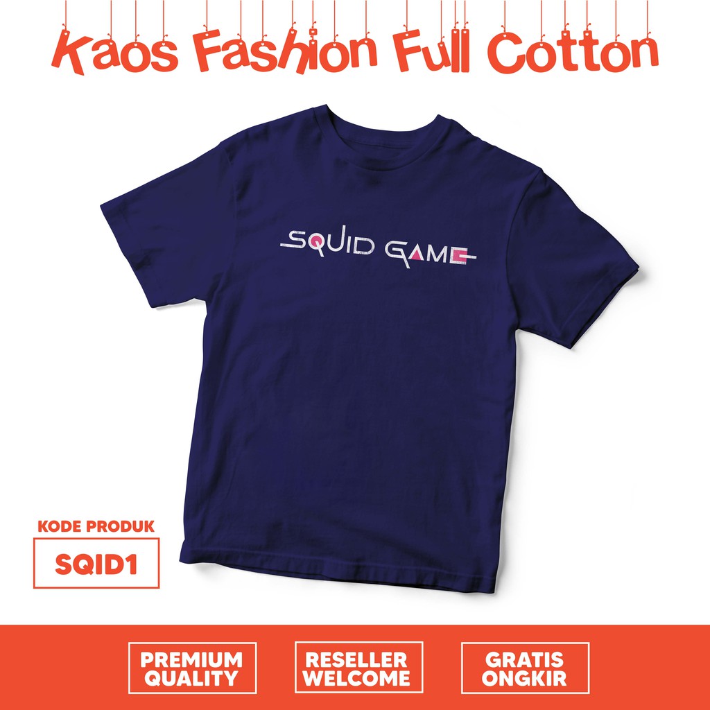 [KAOS DEWASA] sotong game katun premium combed SQID1