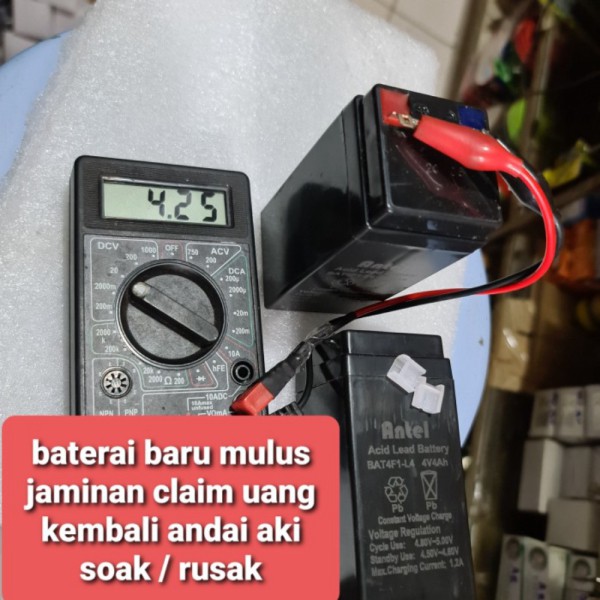 batu baterai aki 4v 4ah timbangan buah digital 150kg kg lampu digital