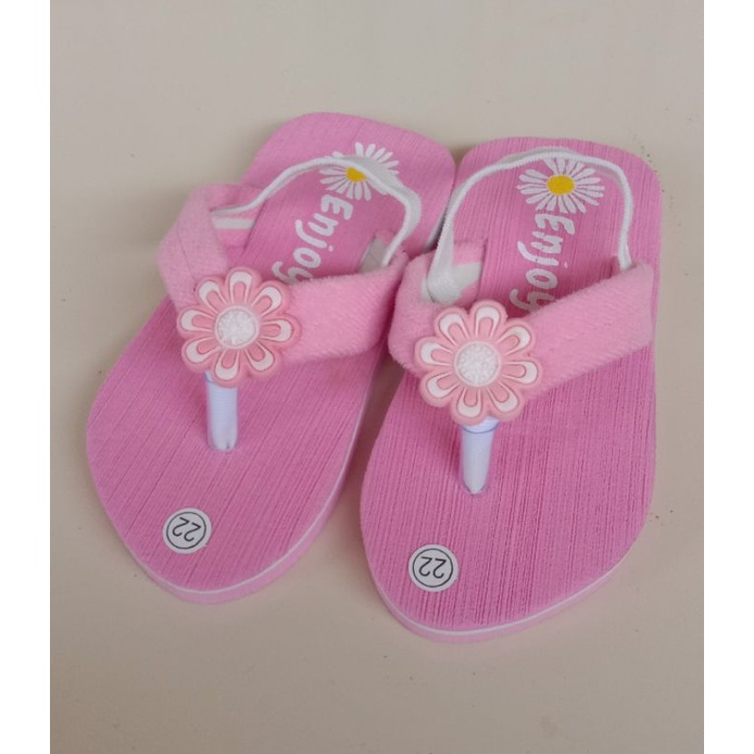 SANDAL ANAK WANITA BUNGA/MODEL POLOS RUBER