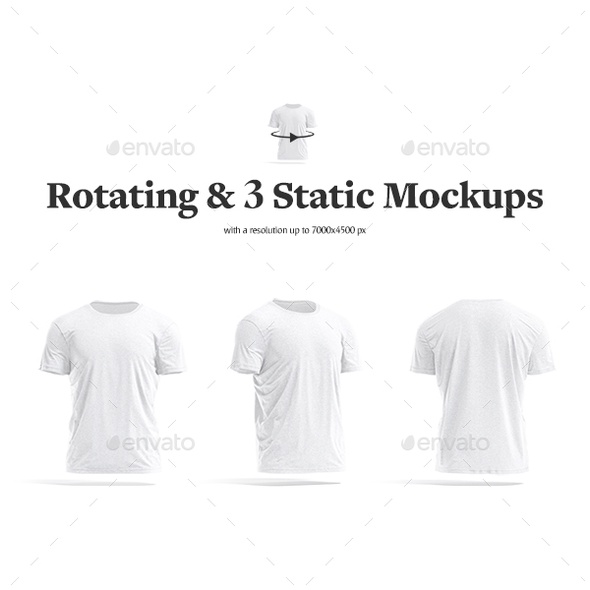 Mens T-Shirt Animated Mockups Set - Adobe Photoshop