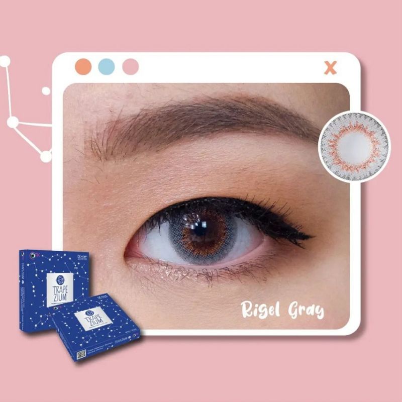 Softlens TRAPEZIUM 14.5 MM RIGEL GREY MINUS -0.50 S.D -6.00 by CTK