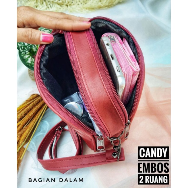 TAS SELEMPANG CANDY EMBOS 2 RUANG ACC TAS DAPAT RANDOM