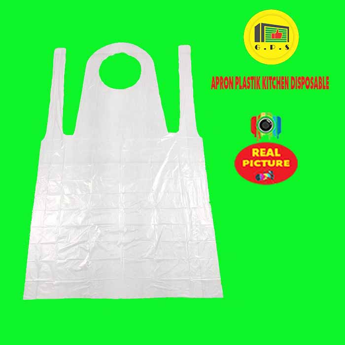 Apron Celemek Plastik Disposable LDPE Export Quality