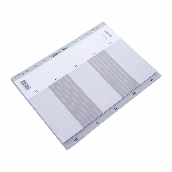 

Hari Ini Bantex Divider Size A4 Pembatas Dokumen 5 Lembar - Index 1-5 6205 Hemat