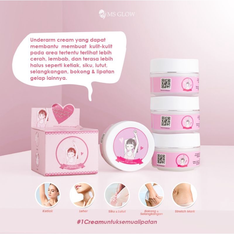 MS GLOW Underarm (Pemutih Ketiak, Selangkangan, Lipatan Hitam)