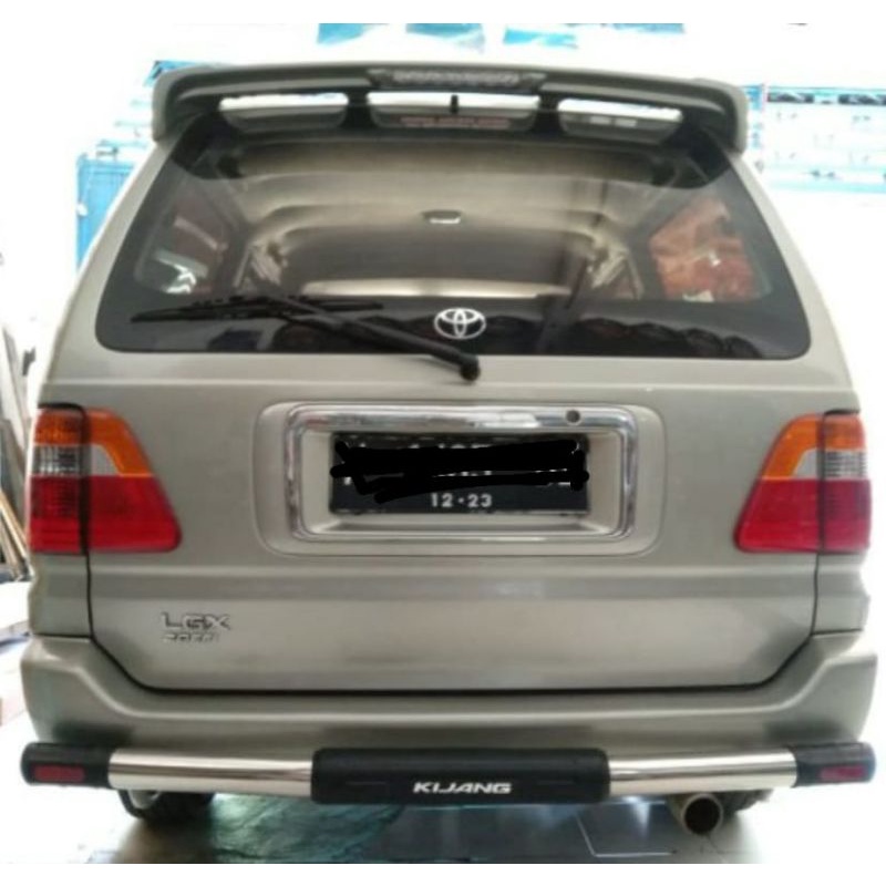 pengaman belakang/bumper/tanduk belakang kijang kapsul 97 lgx 2003 krista 2004 stainless steel bulat