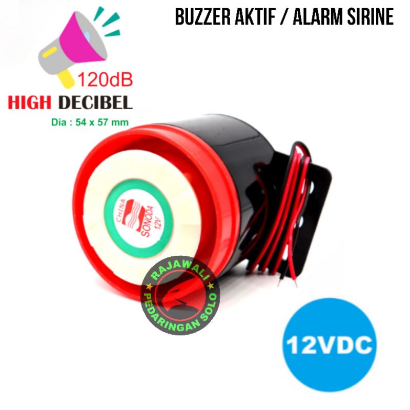 BUZZER AKTIF 12V HIGH DECIBEL ALARM SIRINE ARDUINO
