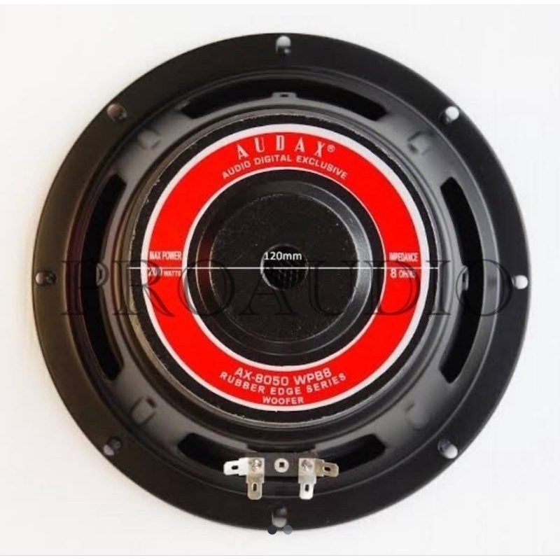 Speaker Audax 8 Inch Ax-8050 WPB8 rubber edge series Woofer MKII