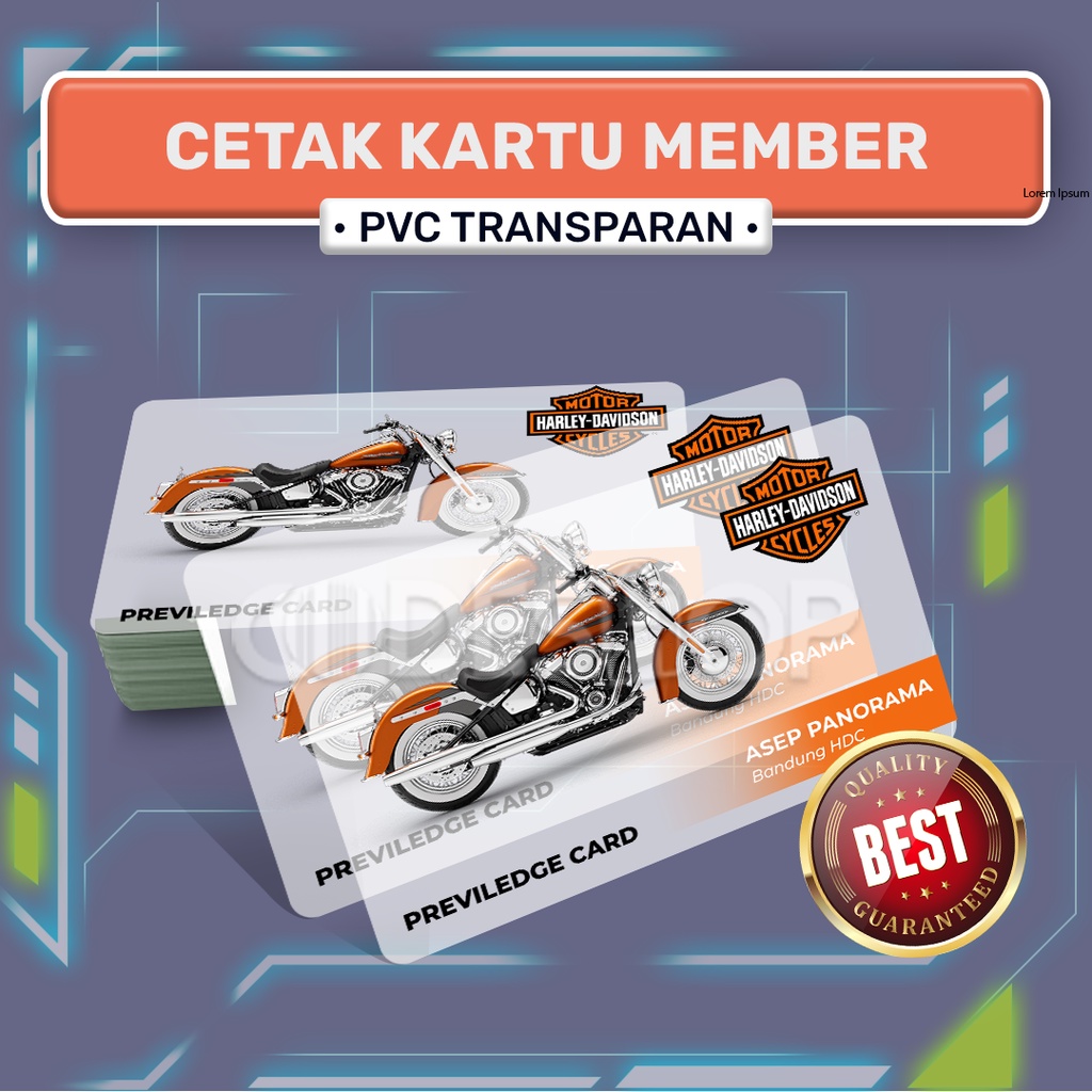 Cetak Kartu Nama Member Transparan PVC