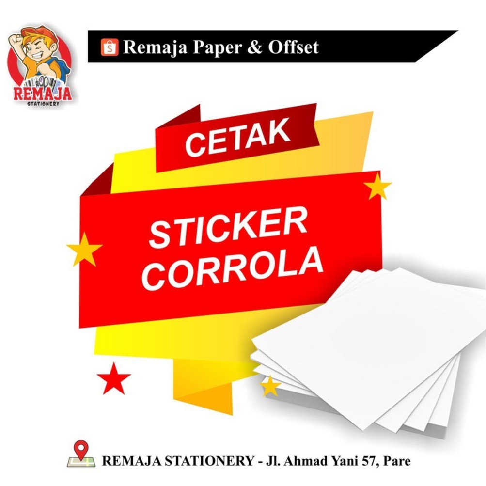 

Cetak print sticker / stiker Corrola / corolla / corola A3+