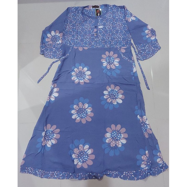 Gamis Maura Kencana Ungu Label Hitam