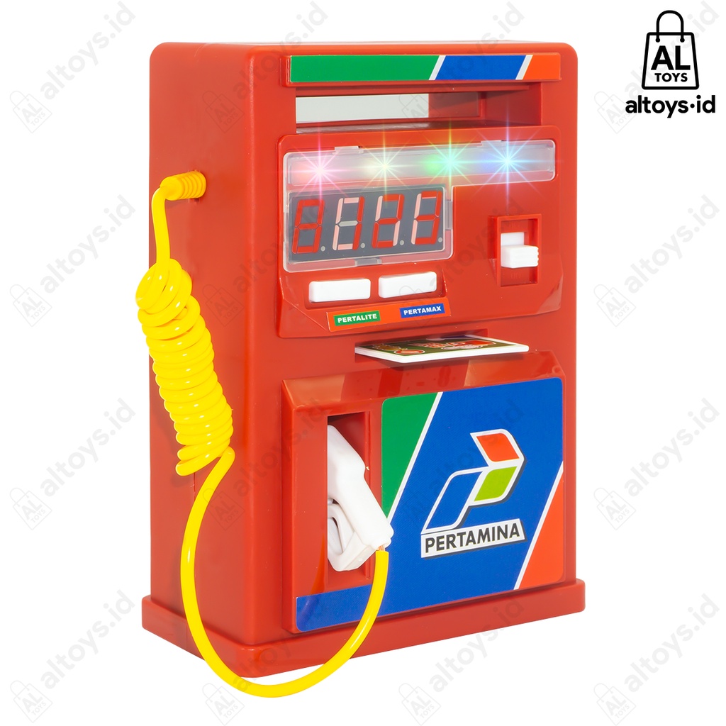 Mainan Pom Bensin Lampu &amp; Suara / Mainan Depot Pengisian Bahan Bakar Kendaraan Play It Real RKC10038-1