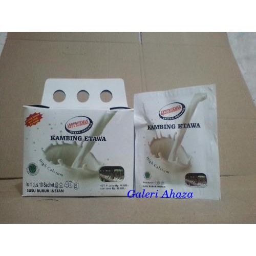 

SUSU KAMBING ETAWA ISI 10 SACHET per 40gr