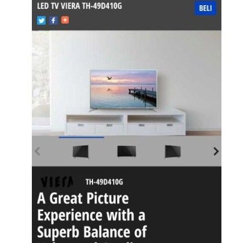 Led Tv Panasonic 49d410G 49inch 200Hz motion