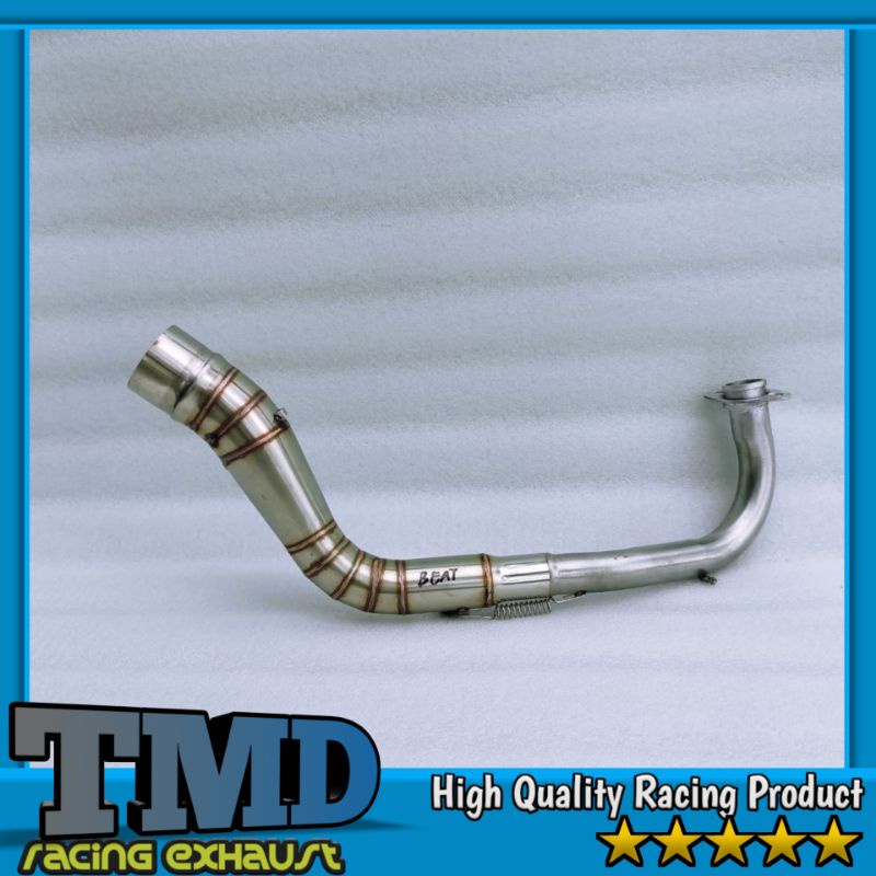 pipa leher knalpot racing Beat FI kolong bawah Scopy full stainles