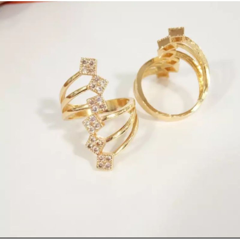 cincin belah ketupat harga satuan perhiasan wanita fashion aksesoris fashion wanita