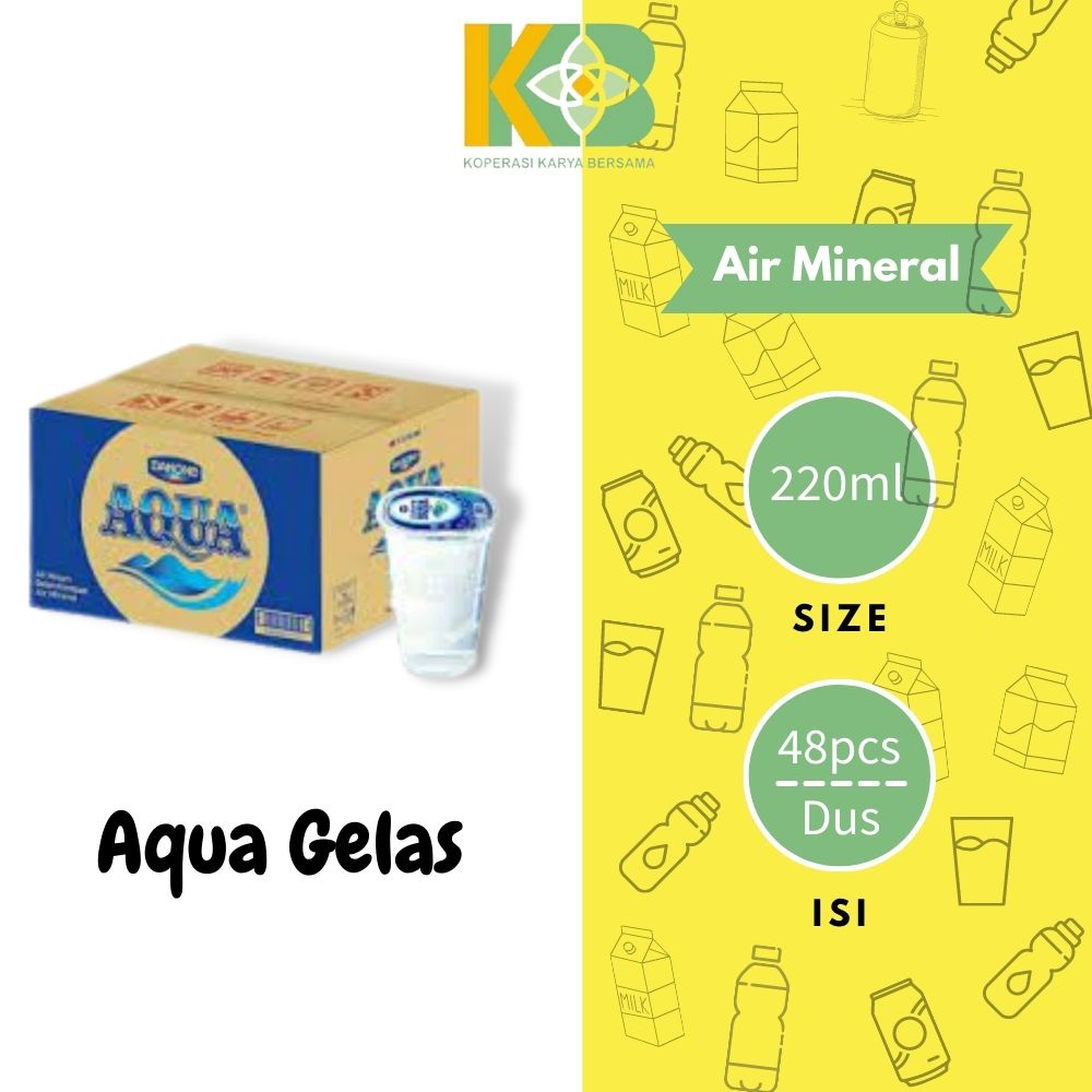 

Aqua Air Mineral Gelas 220ml Isi 48 Pcs