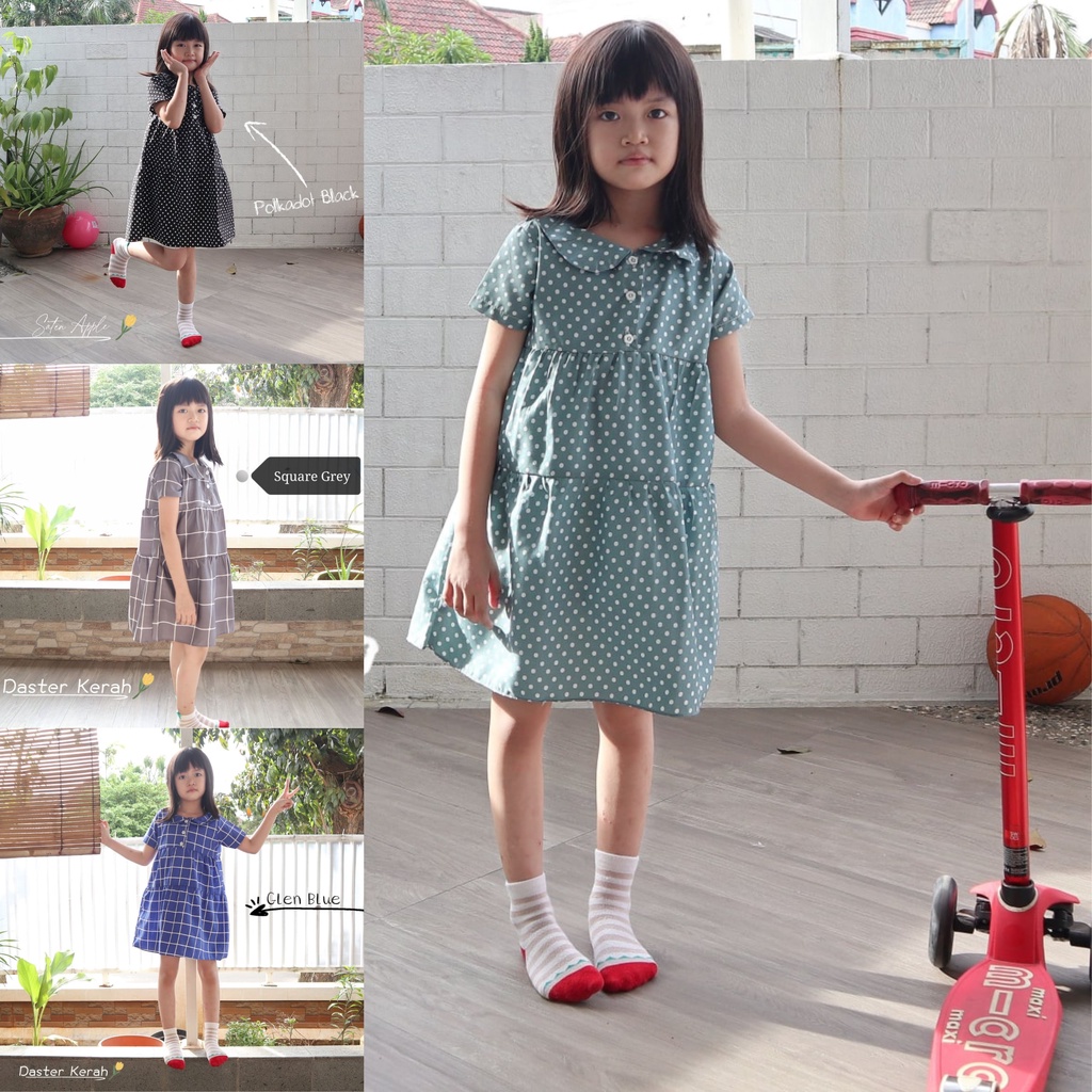 IZANY Dress KERAH Anak Perempuan size 3 / 5 / 7