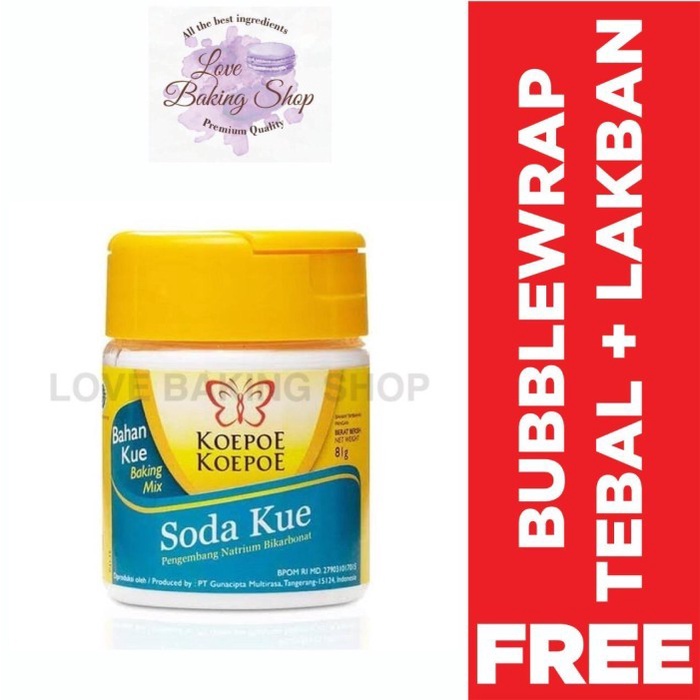

Ht6362D Soda Kue 81Gr Koepoe-Koepoe Baking Soda Pengembang Kue Kupu-Kupu Halal Ht5
