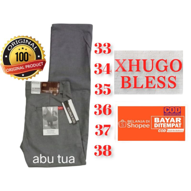 CELANA PRIA KATUN STRETCH KANVAS RINK KANTONG BOBOK ORIGINAL HUGO BLESS// CELANA PRIA ORIGINAL